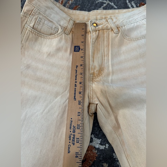 NWT Vagdigo Beige Wide Leg‎ Jeans Women’s Size 8 - Picture 8 of 9